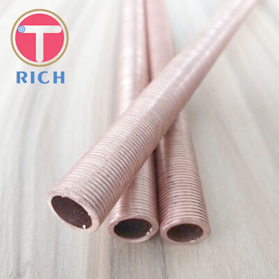 Bom preço. O cobre revestiu o baixo tubo Finned sem emenda de 8mm Od on-line