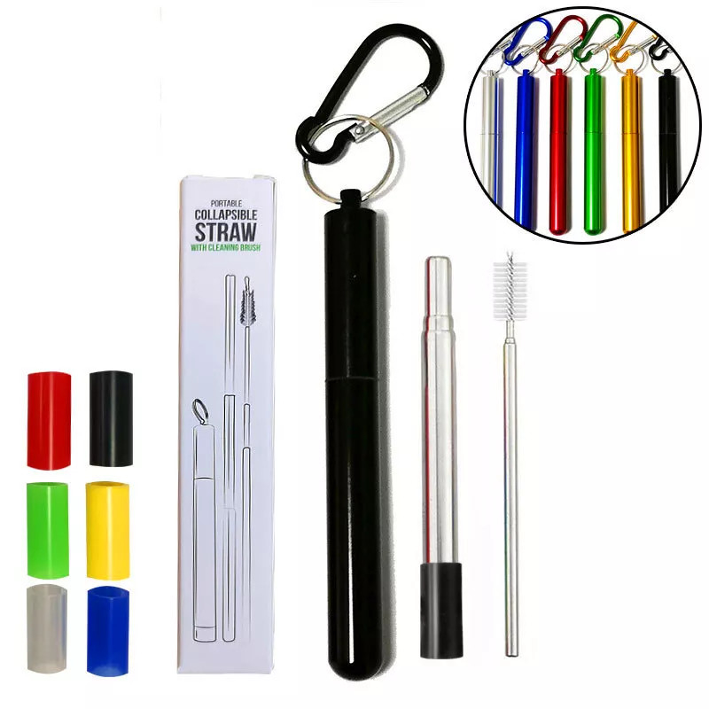 Produto comestível amigável 304 de Eco/316 palhas de aço inoxidável ajustadas para a bebida bebendo