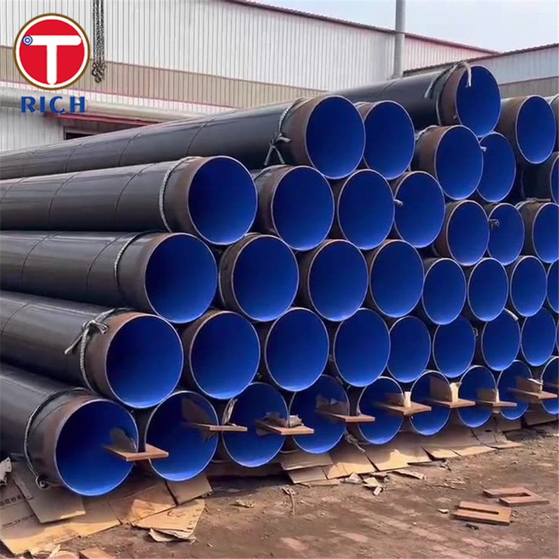 ASTM A1005 Gr.50 Tubos de aço soldados de ponta hélice de ponta plana preta para transporte de fluidos