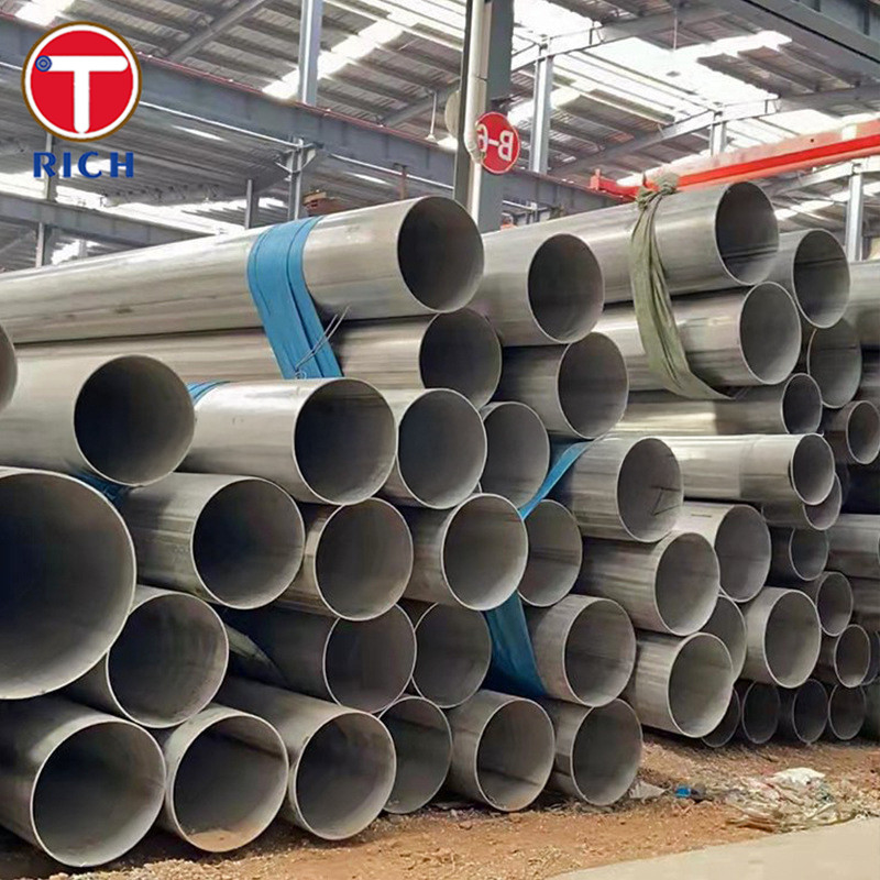 JIS G3468 304 Tubos de aço inoxidável de grande diâmetro Tubos de aço inoxidável soldados para baixa temperatura