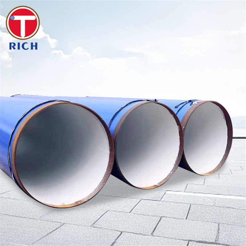 ASTM A978 Tubo de aço revestido com plástico Tubo de aço com costelas compostas laminadas com polietileno pré- revestido