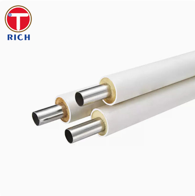 ASTM A213 Tubo de aço revestido com PVC Tubo de aço inoxidável austenítico sem costura para isolamento