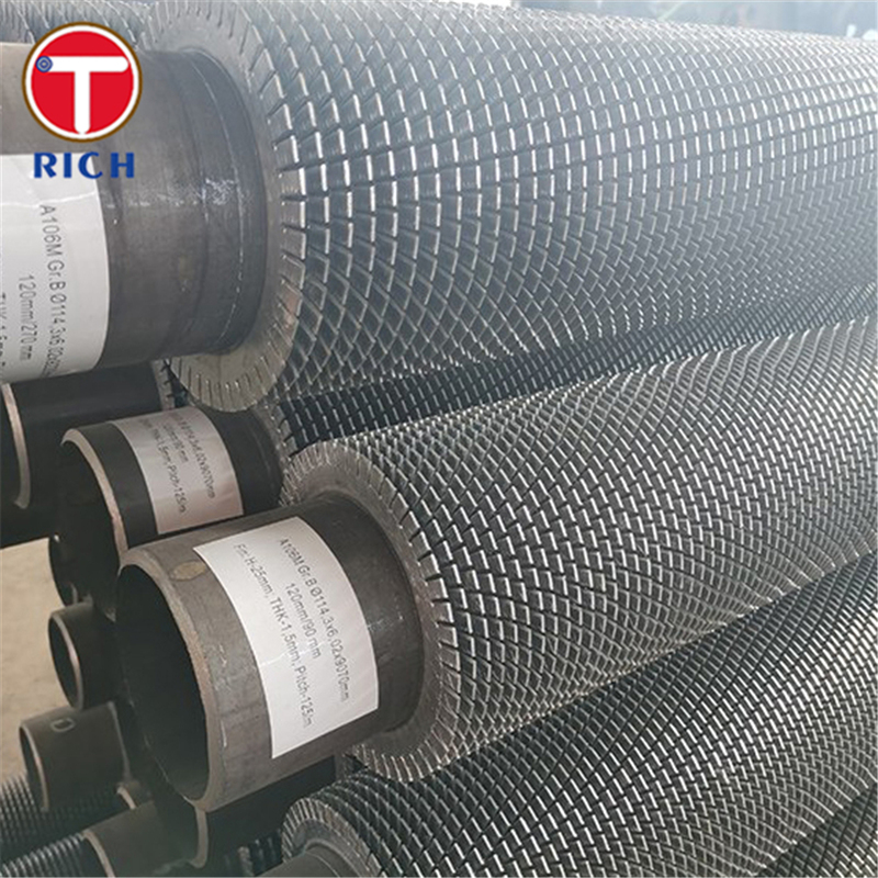 Tubo aletas espiral para trocadores de calor industriais com alta eficiência de transferência de calor e forte ligação das aletas