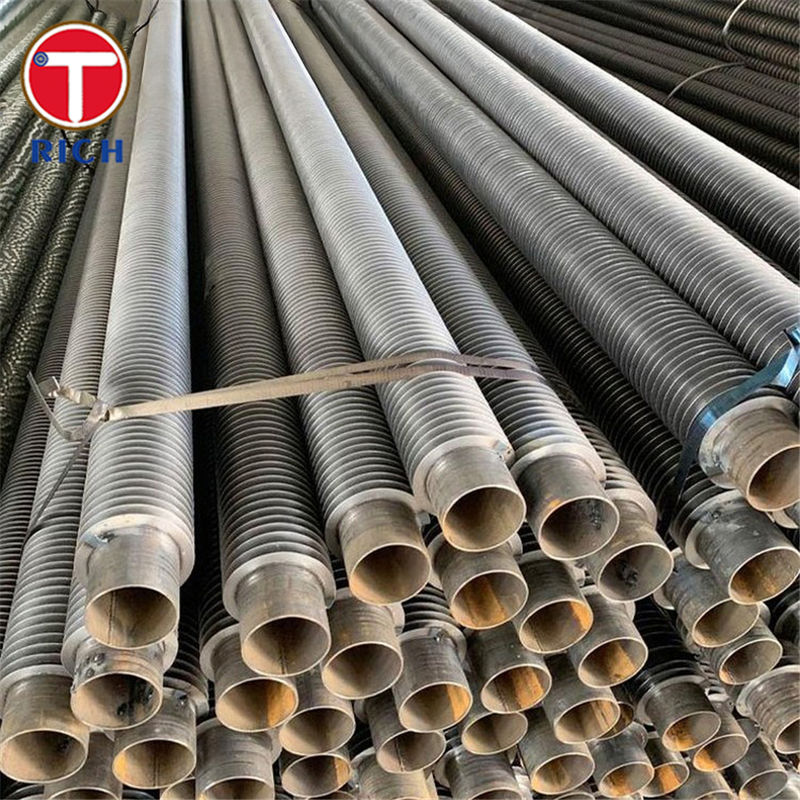 Tubo aleta tipo L sobreposto Carbono Tubo aleta tipo LL com aletas enroladas helicoidalmente e alta condutividade térmica para trocadores de calor