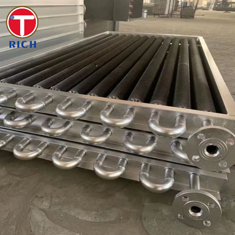 Tubo aleta tipo L enrolado por tensão com pé em L de alumínio para trocadores de calor resistentes à corrosão