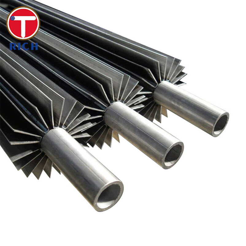 Tubos aletados longitudinais soldados resistentes à corrosão com alta tolerância à temperatura para transferência de calor aprimorada em trocadores de calor de óleo