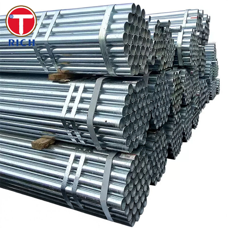 Tubo de aço ERW para tubulação comum com superfície galvanizada e OD de 30-325 mm