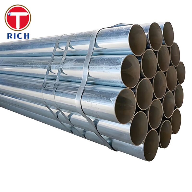 Tubo de aço ERW para tubulação comum com superfície galvanizada e OD de 30-325 mm