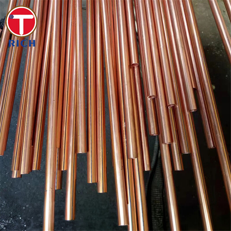 SAE J527 Tubos de cobre com diâmetro externo de 4,76-12,7 mm para aplicações de linha de travagem