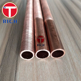 Bom preço. Revestimento recozido 12.7×1.2mm de cobre sem emenda do tubo C10200 B75 da liga da baixa aleta on-line