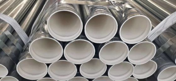 Bom preço. Tubulação de aço Q235 revestida plástica resistente galvanizada do gás on-line
